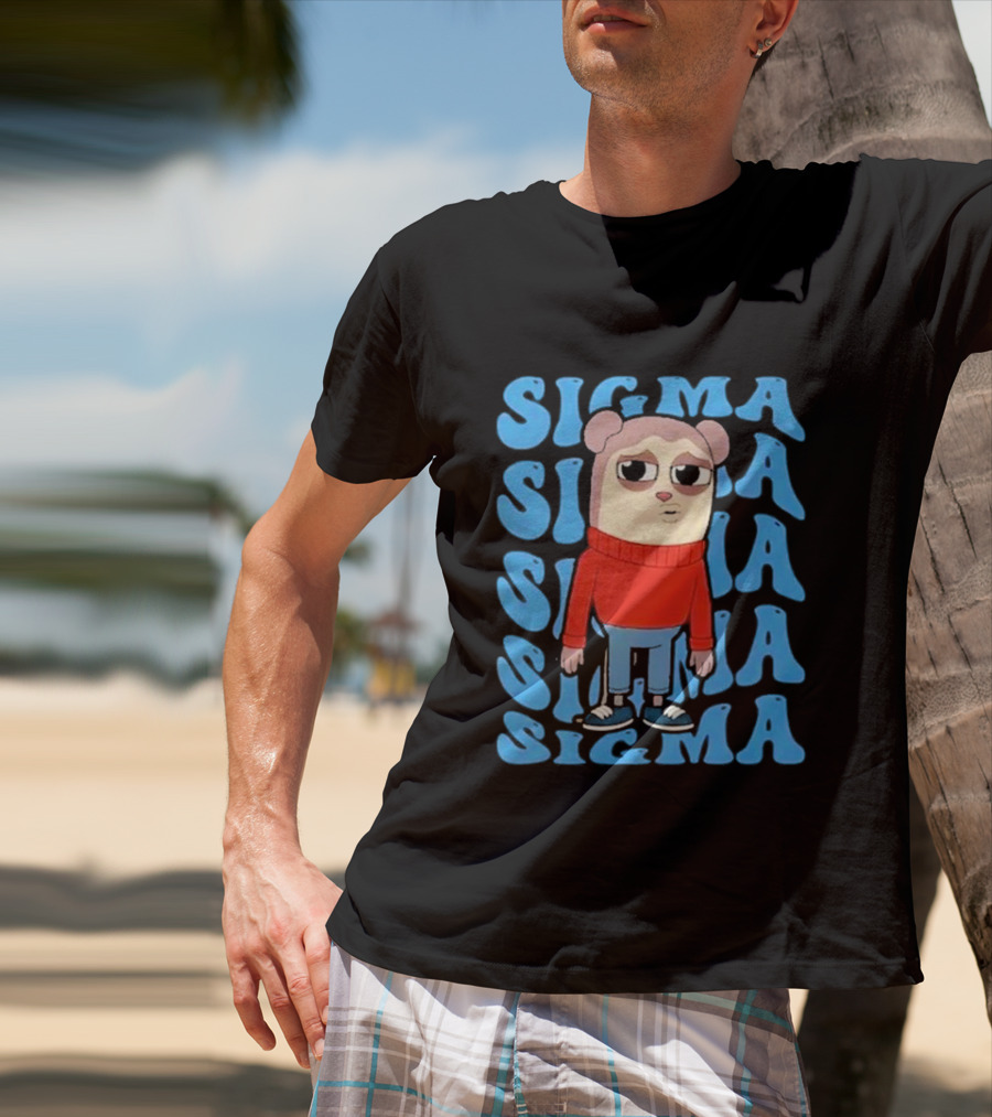 Sigma Max The Monkey Character In Red T-Shirt