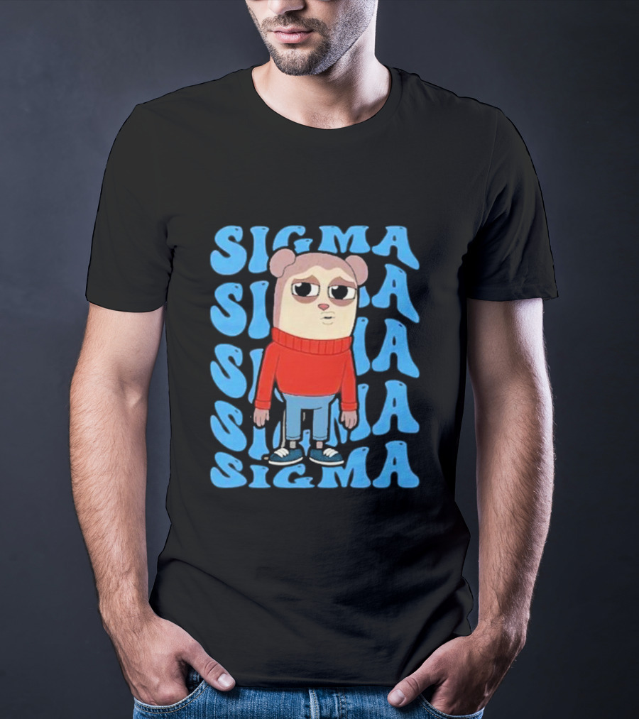 Sigma Max The Monkey Character In Red T-Shirt