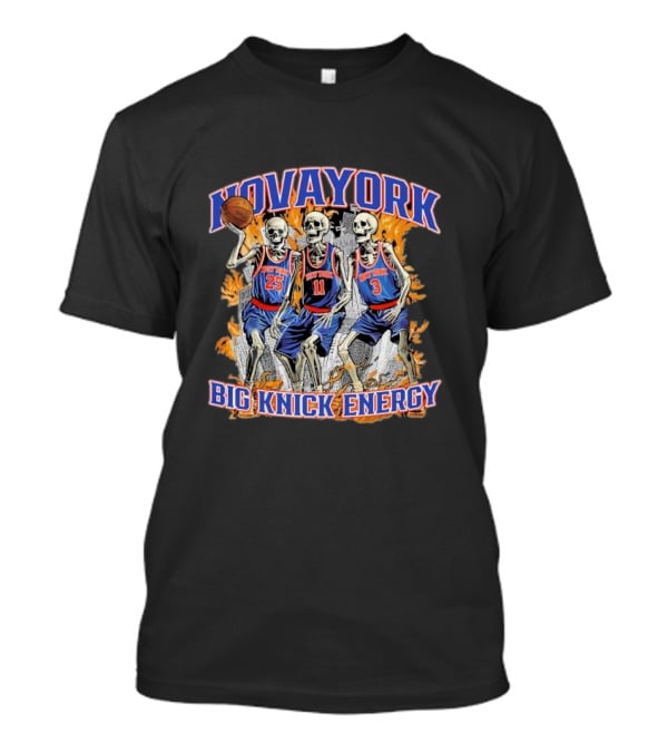 Nova York Big Knick Energy Skeleton Basketball Trio T-Shirt