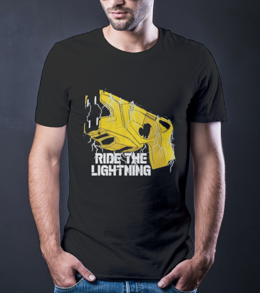 Ride The Lightning CBC Yellow Gun With Electric Bolts T-Shirt