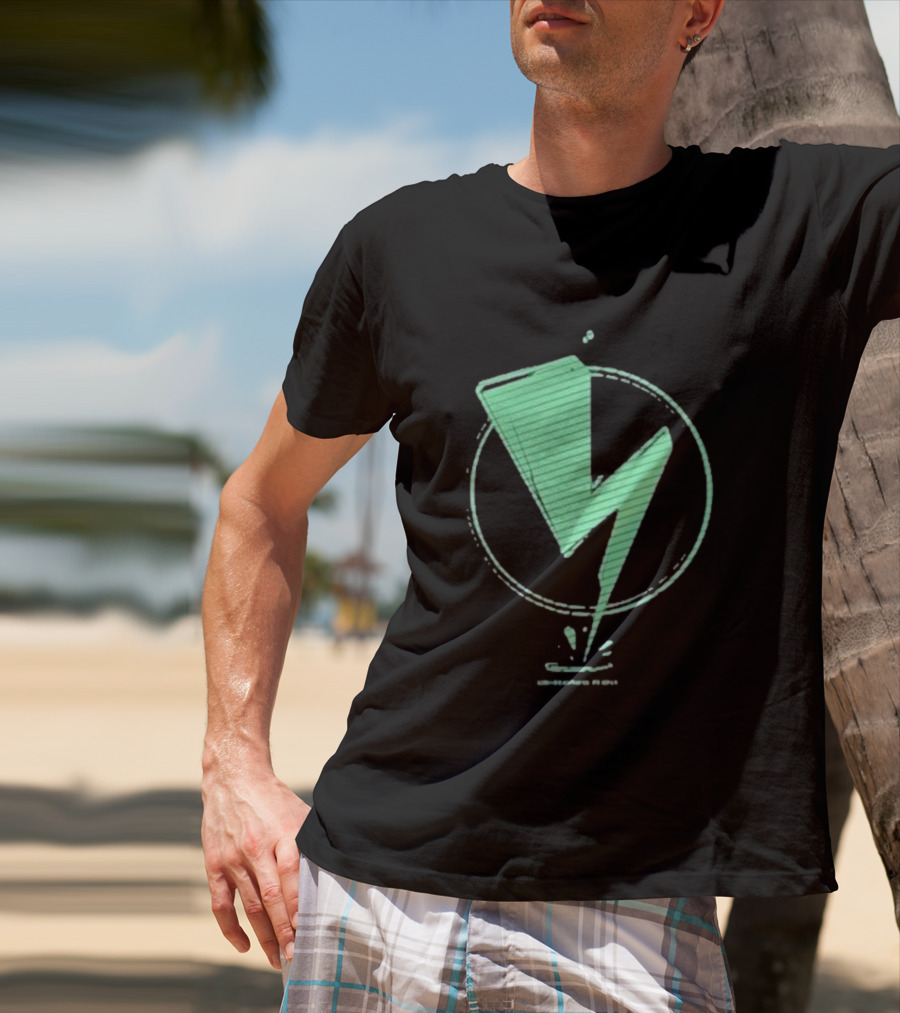 Sim The Beautiful People Lightning Bolt Circle T-Shirt