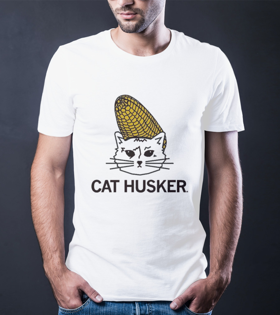 Cat Husker Corn Cat Heavyweight T-Shirt