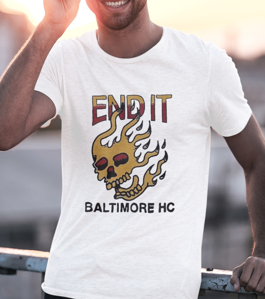 End It Baltimore HC Skull Flame T-Shirt