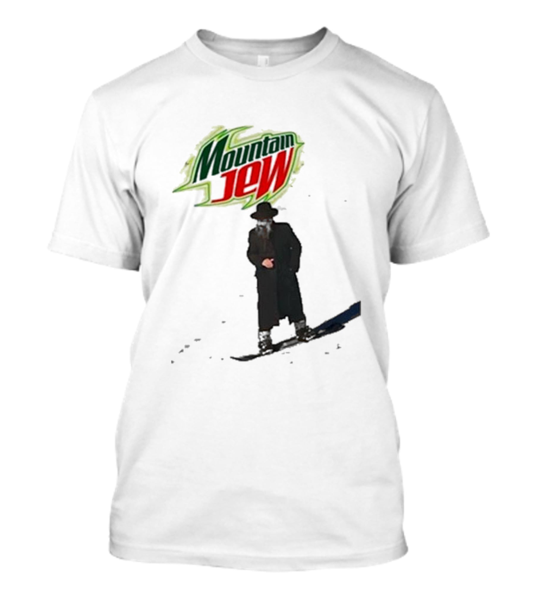 Mountain Jew Funny Ahh Tees Jewish Skiing T-Shirt