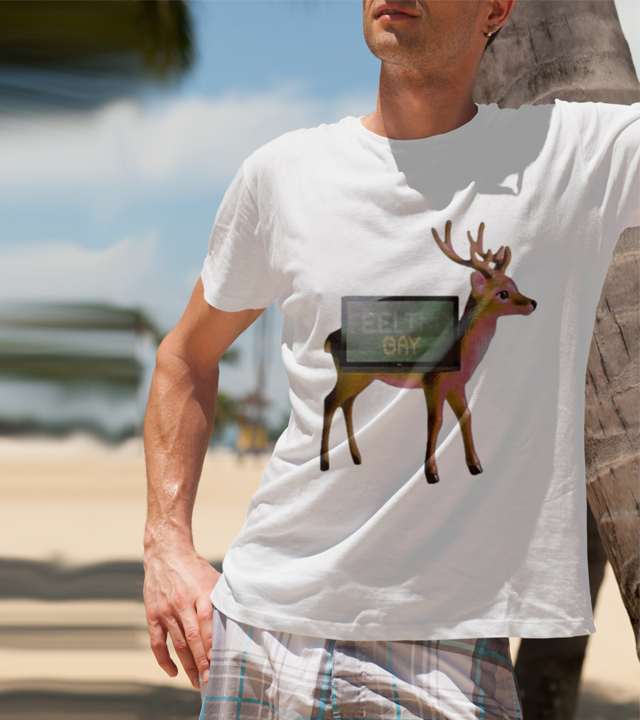Jean Pierre Feeling Gay Deer With TV Screen T-Shirt