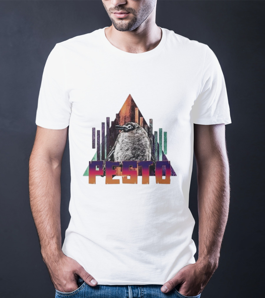 Pesto Penguin Retro Triangle Vibe T-Shirt