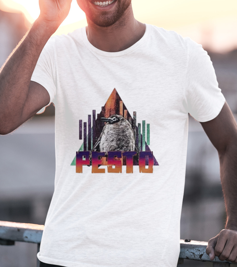 Pesto Penguin Retro Triangle Vibe T-Shirt