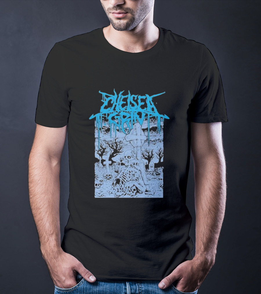 Chelsea Grin Skeleton Cemetery Scene T-Shirt