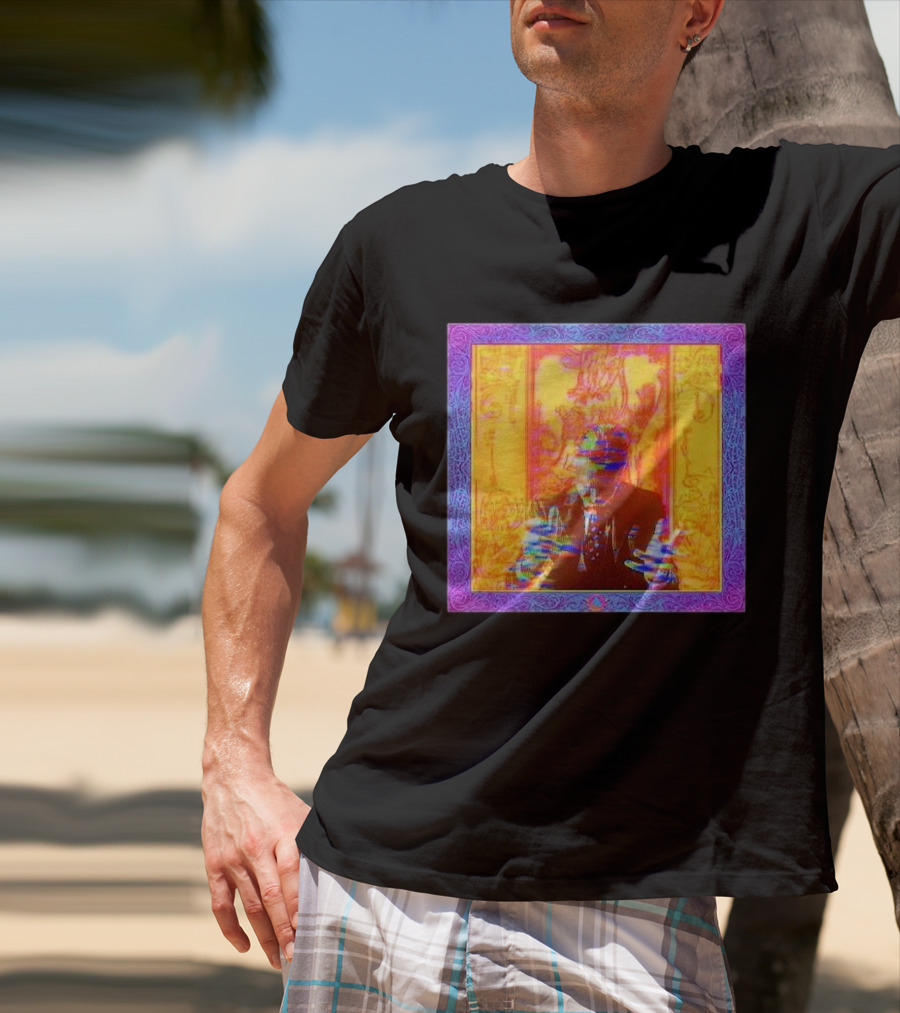 Dragons Ft Jordan Peterson Psychedelic Portrait With Ornate Border T-Shirt