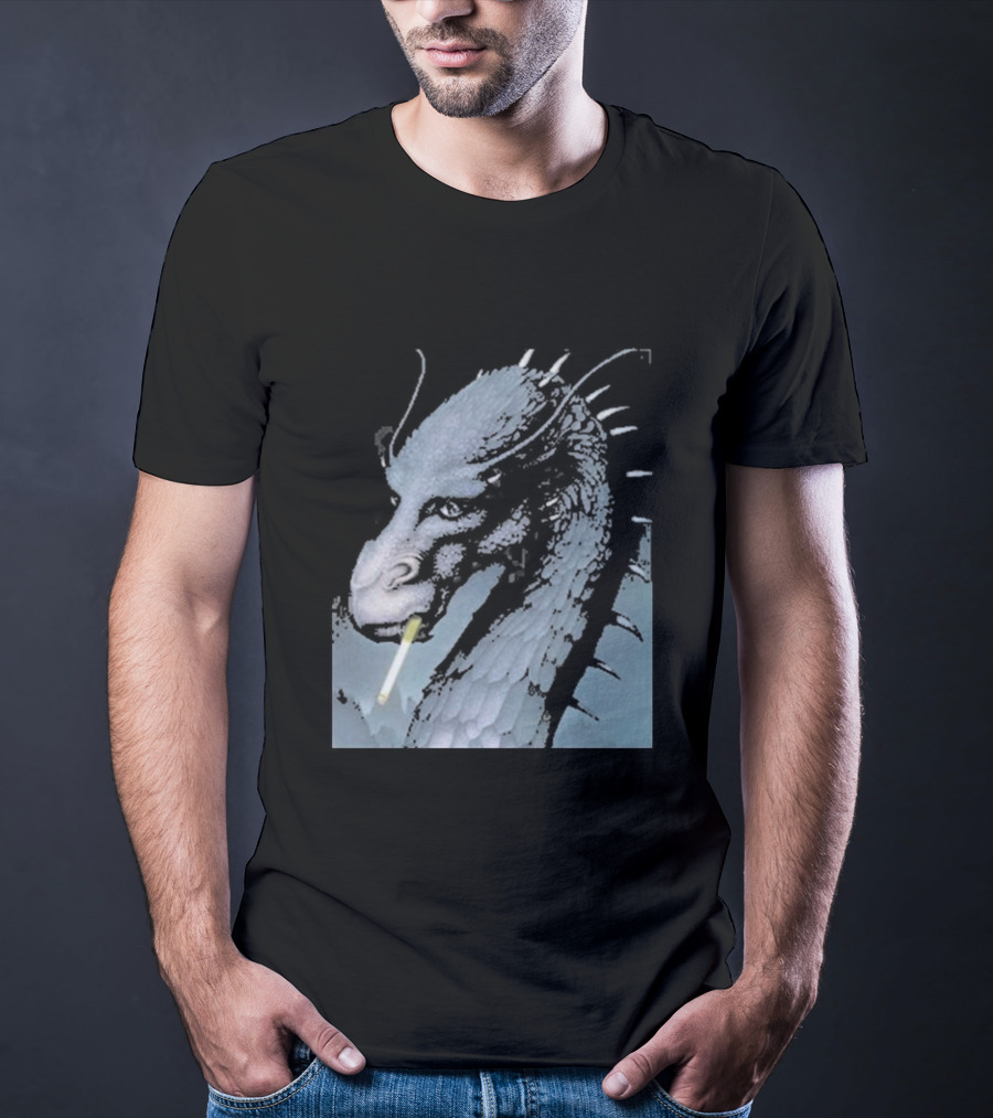 Eragon Dragon Smoking Cigarette Christopher Paolini T-Shirt
