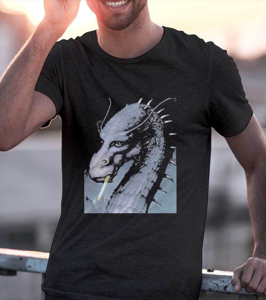 Eragon Dragon Smoking Cigarette Christopher Paolini T-Shirt