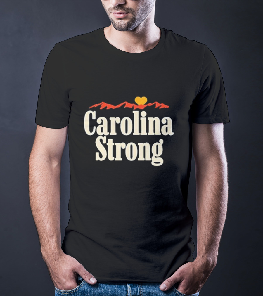 Carolina Strong Heart Mountains Hurricane Season North Carolina T-Shirt