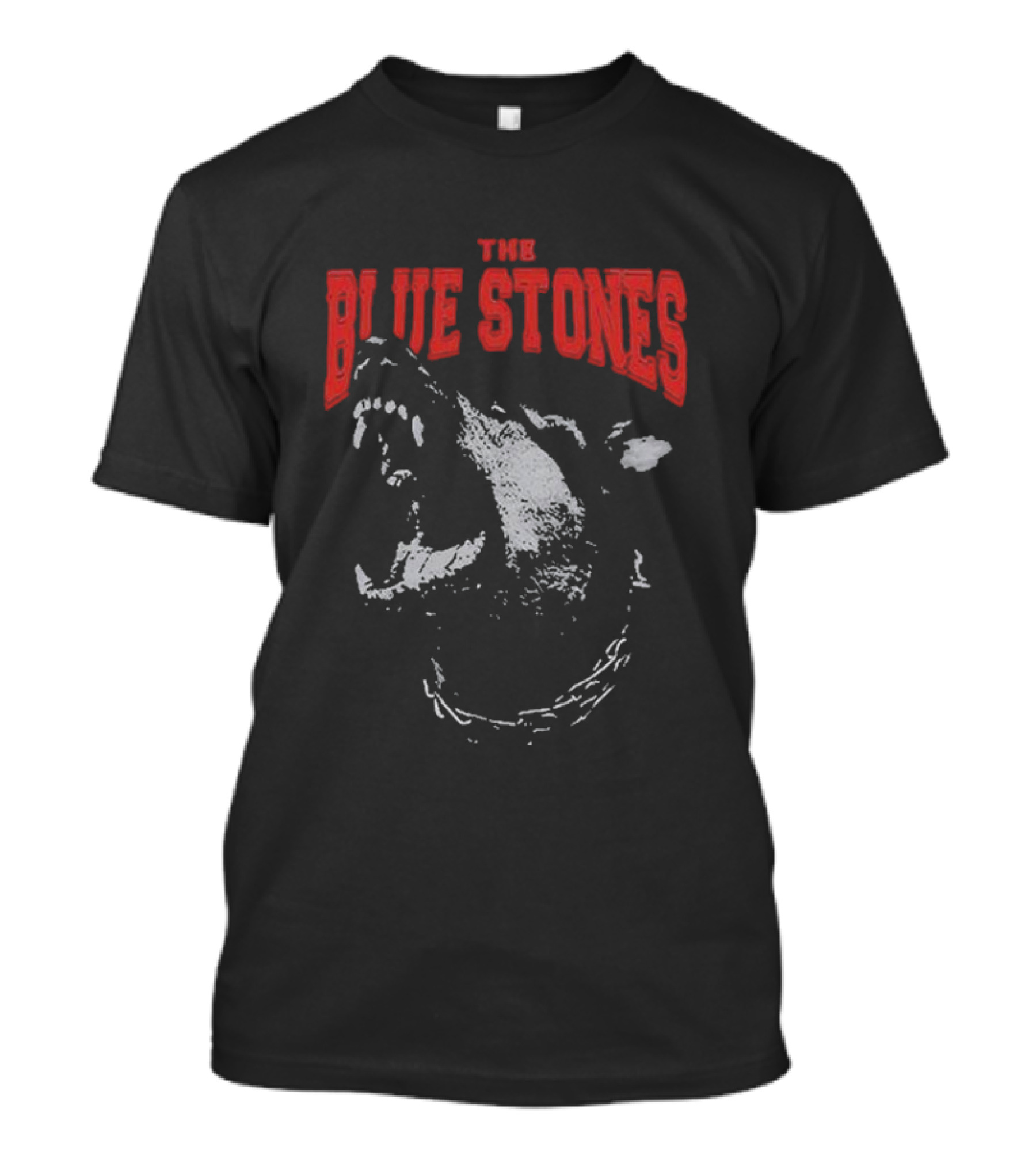 The Blue Stones Fierce Roaring Dog With Chain Collar T-Shirt