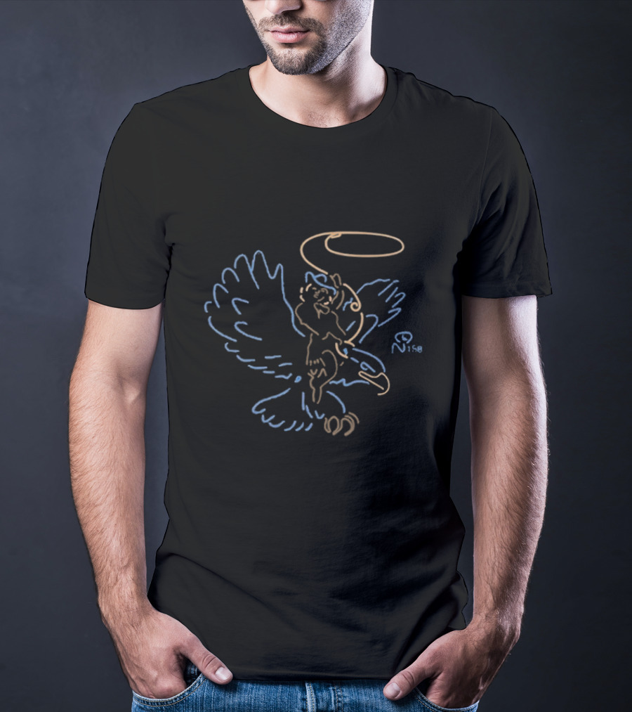Wayfaring Strangers Rodeo Bear Lasso Flying Eagle T-Shirt