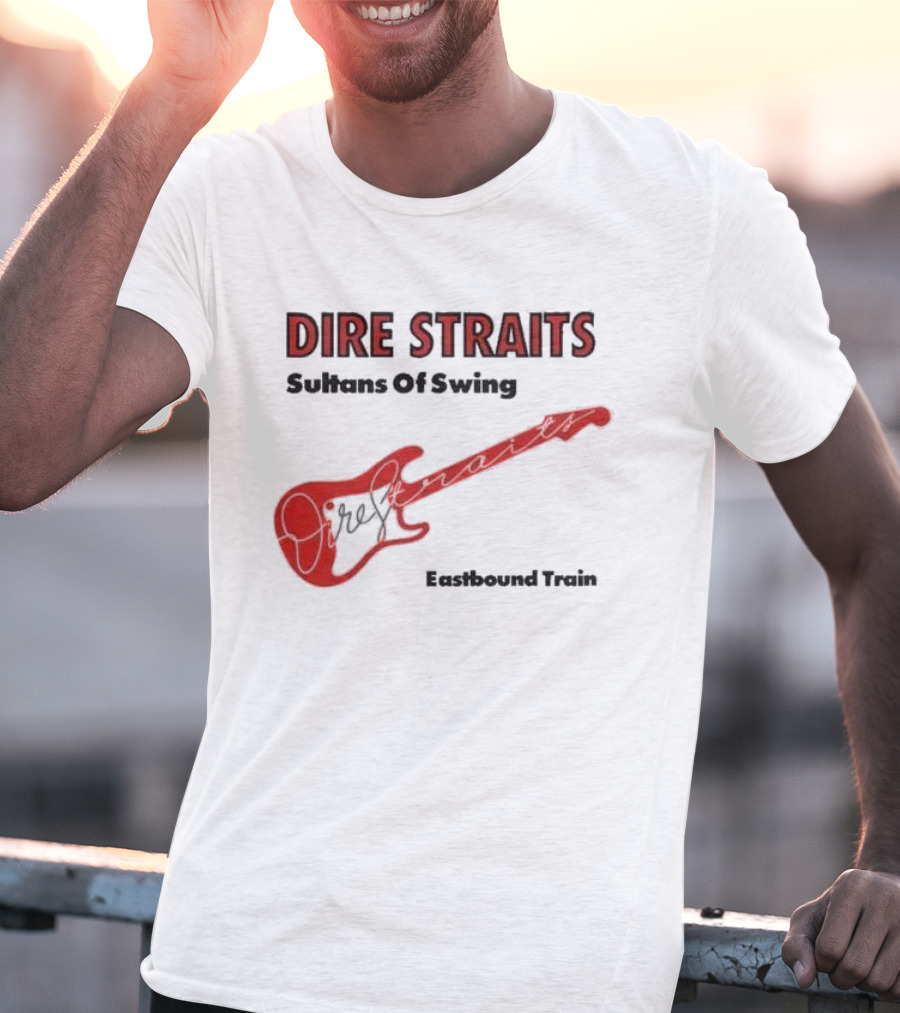DIRE STRAITS Sultans Of Swing Eastbound Train Vintage Guitar T-Shirt