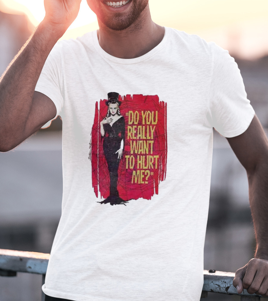 Do You Really Want To Hurt Me Red Background Goth T-Shirt