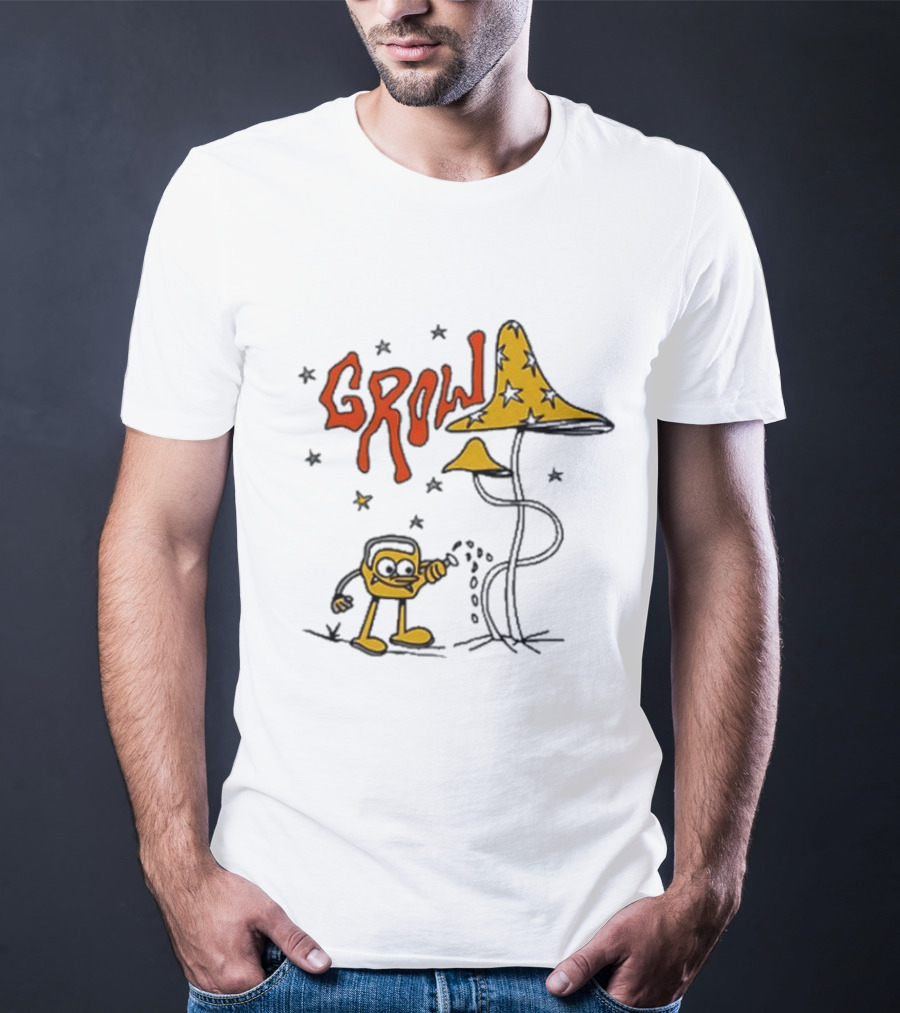 Grow To Grow Stars Mushroom Character Planting T-Shirt