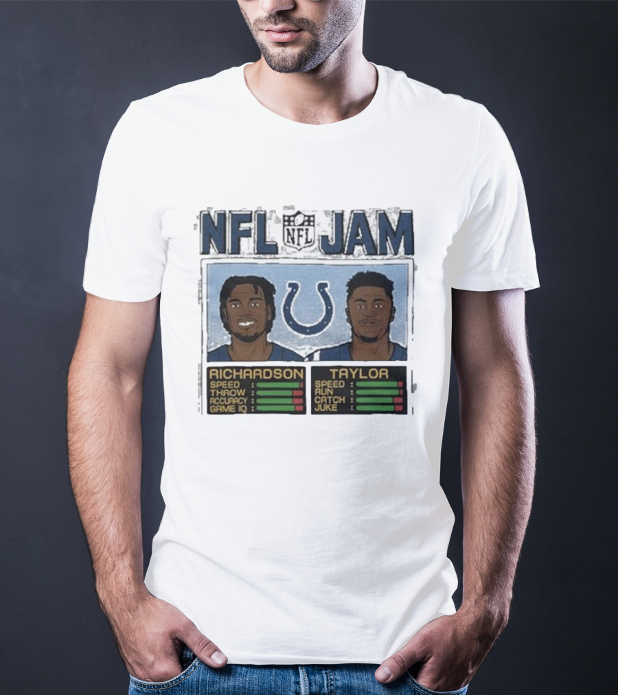 NFL Jam Colts Richardson Taylor Speed Throw Run Catch Juke Game IQ T-Shirt