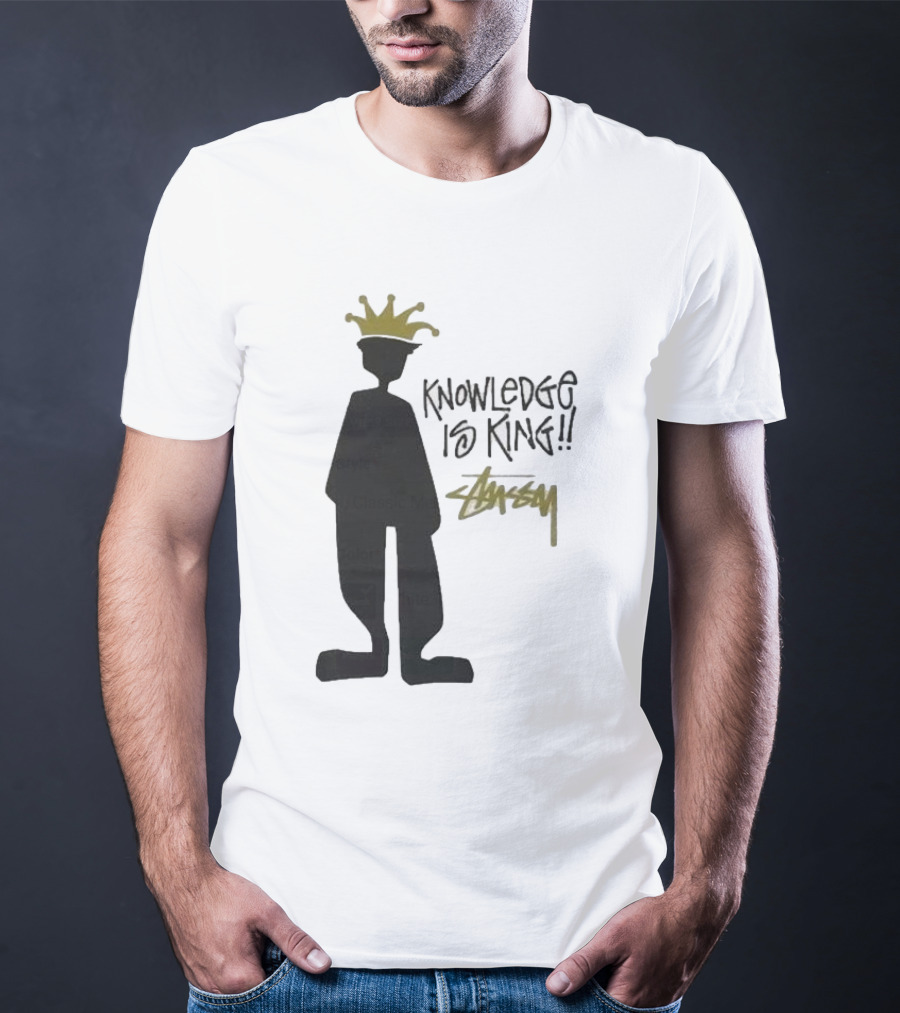 Stussy Knowledge Is King Silhouette With Crown T-Shirt