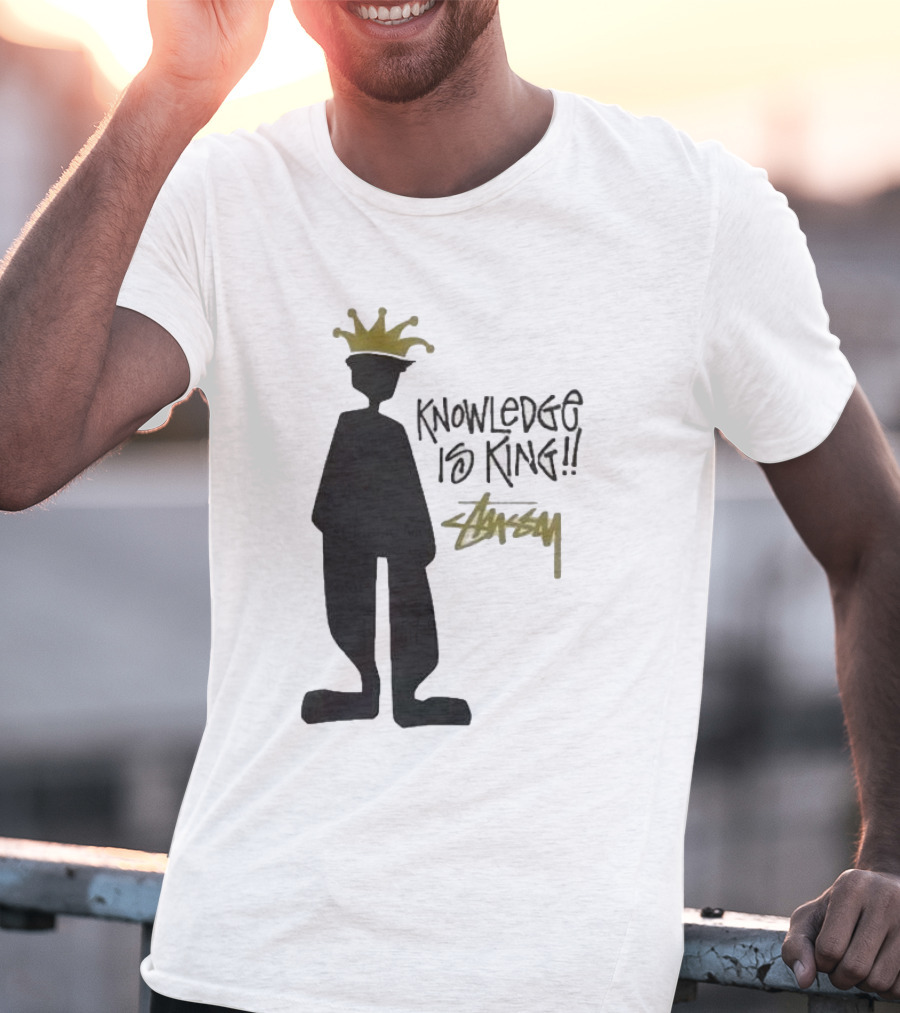 Stussy Knowledge Is King Silhouette With Crown T-Shirt