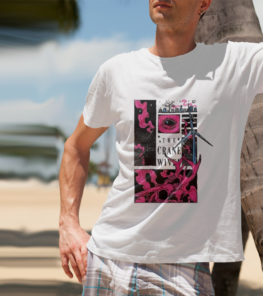 The Crane Wives The Well Pink Skull And Windmill T-Shirt