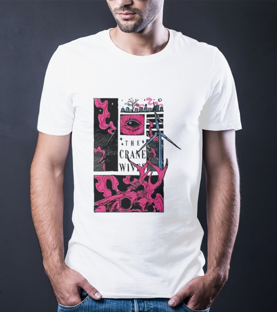 The Crane Wives The Well Pink Skull And Windmill T-Shirt
