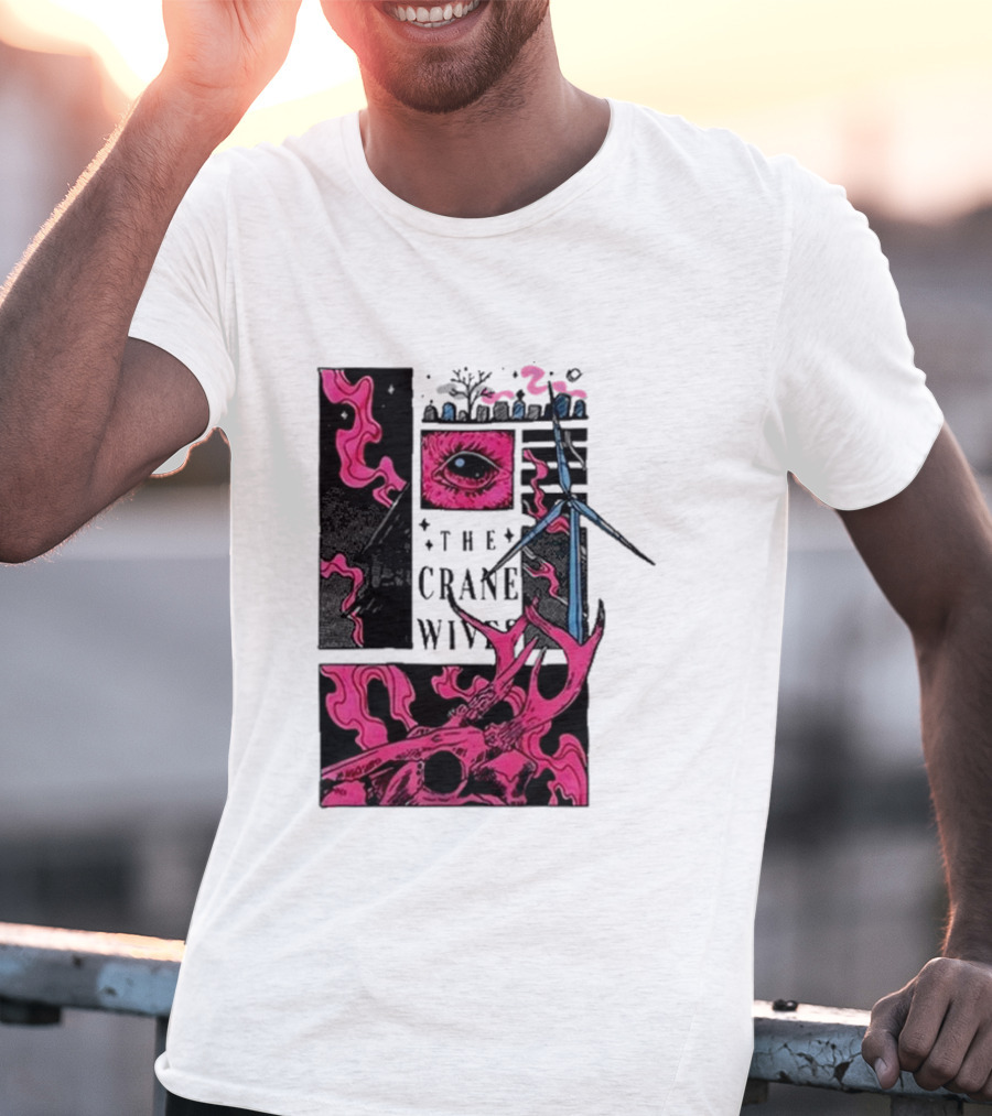 The Crane Wives The Well Pink Skull And Windmill T-Shirt