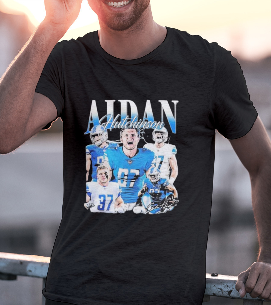 Aidan Hutchinson Detroit Lions 97 Football Star T-Shirt
