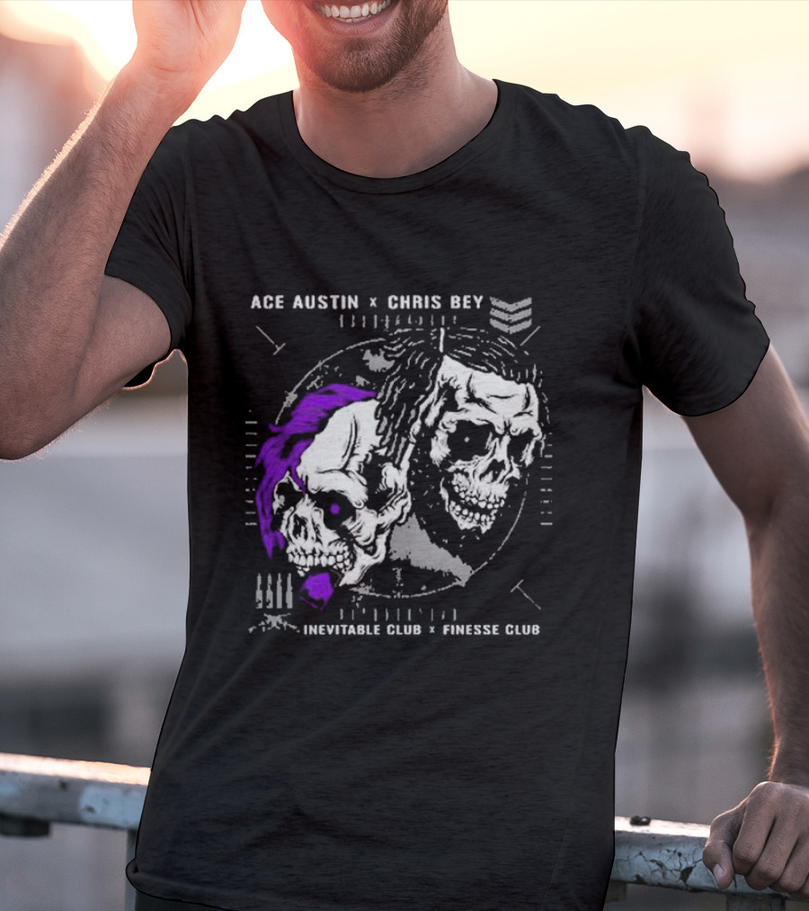 Ace Austin Chris Bey Inevitable Club Finesse Club Skulls T-Shirt