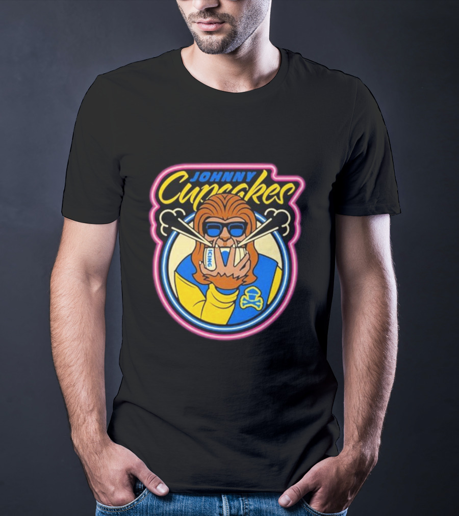 Johnny Cupcakes Wolfie Iconic Logo Sunglasses Chopsticks T-Shirt