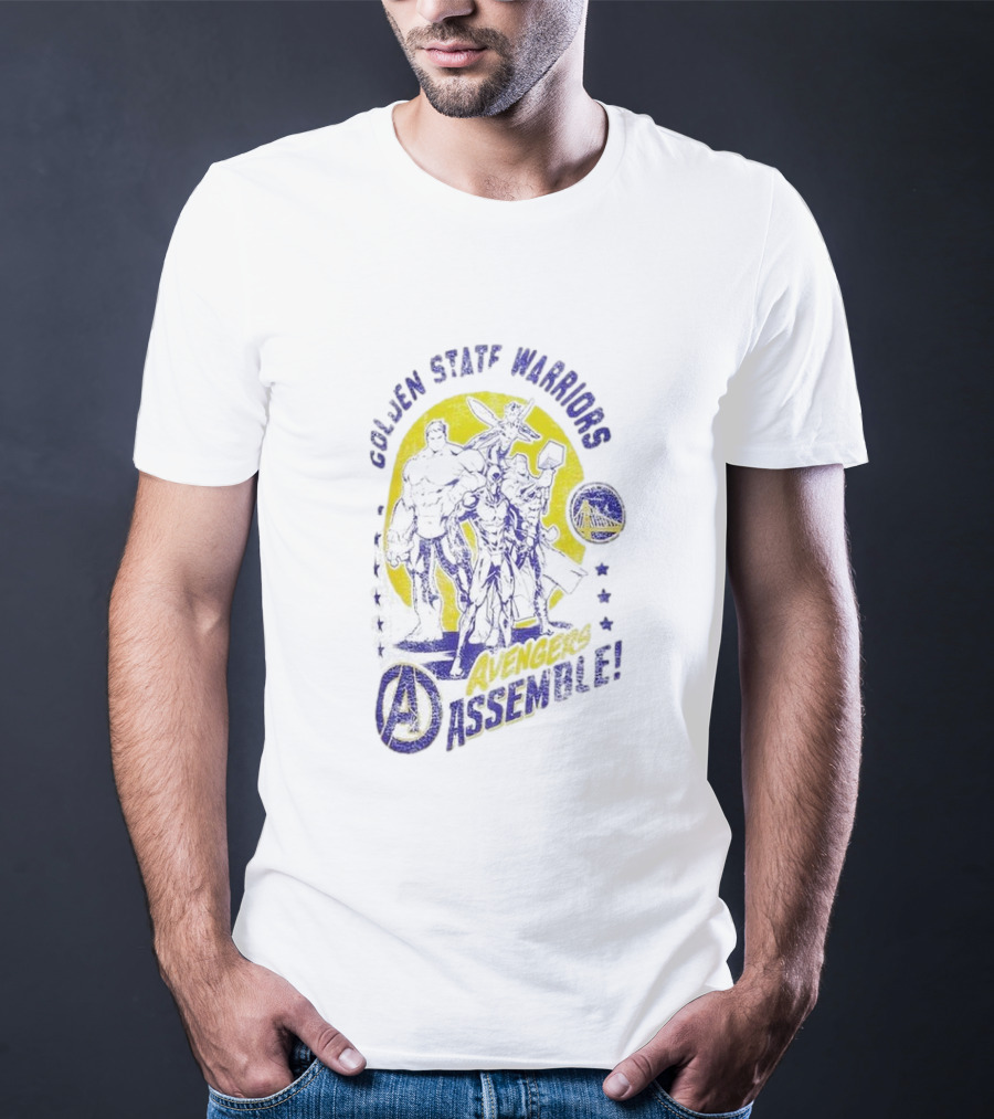 Golden State Warriors Avengers Assemble Marvel Squad T-Shirt