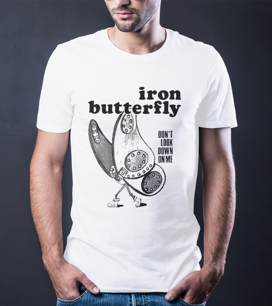 Iron Butterfly Don't Look Down On Me Walking Figure T-Shirt