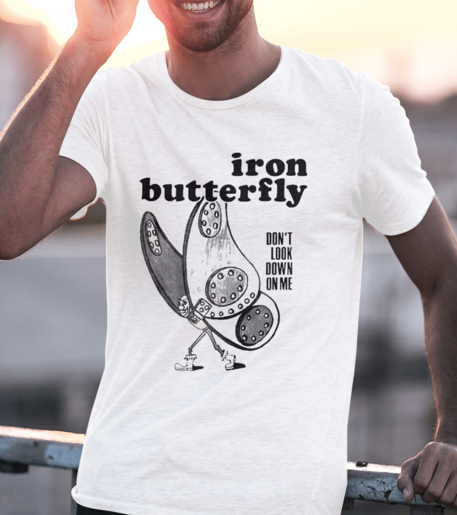 Iron Butterfly Don't Look Down On Me Walking Figure T-Shirt