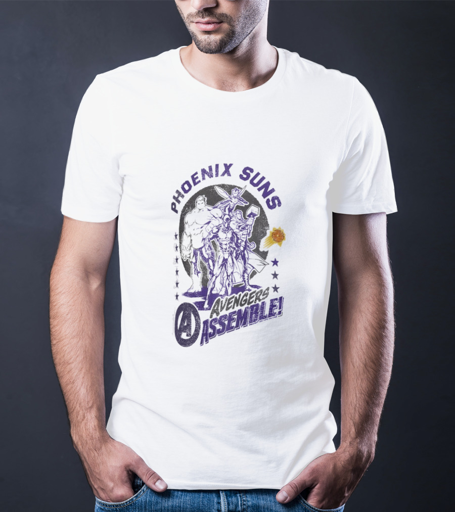 Phoenix Suns Avengers Assemble Marvel Collaboration Youth NBA T-Shirt