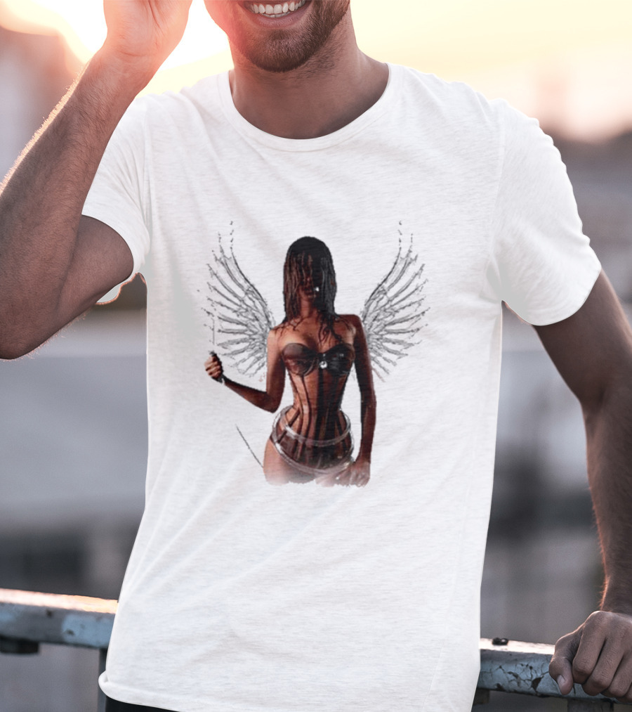 Tyla X Victoria's Secret Angel Wings Corset Fashion T-Shirt