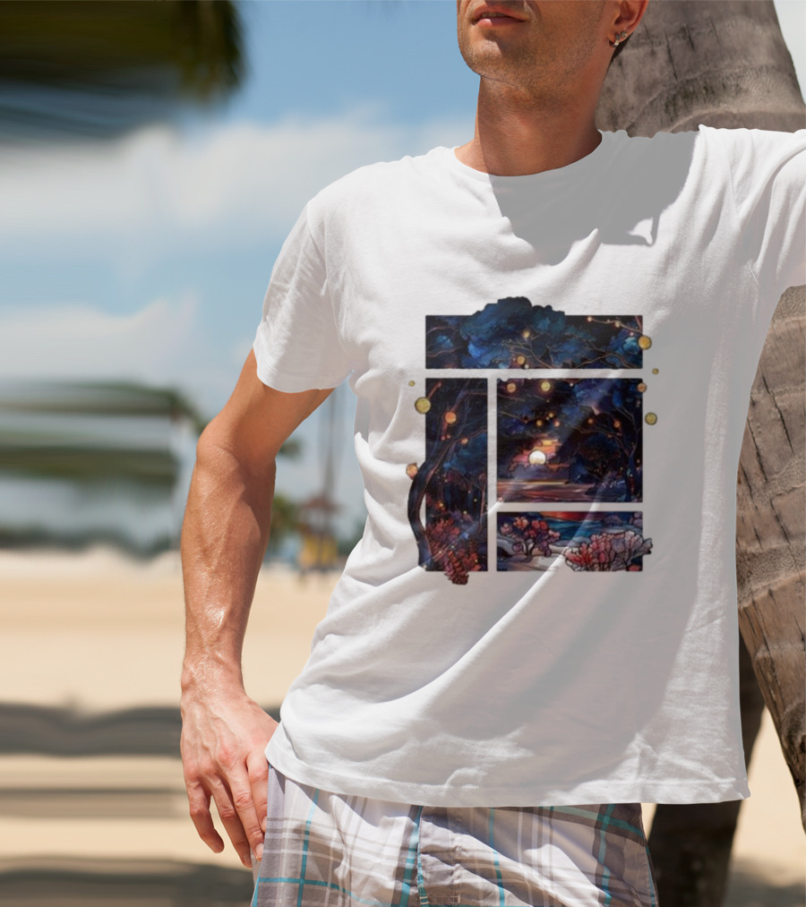 Zedd Automatic Yes Enchanted Forest Sunset Night Sky T-Shirt