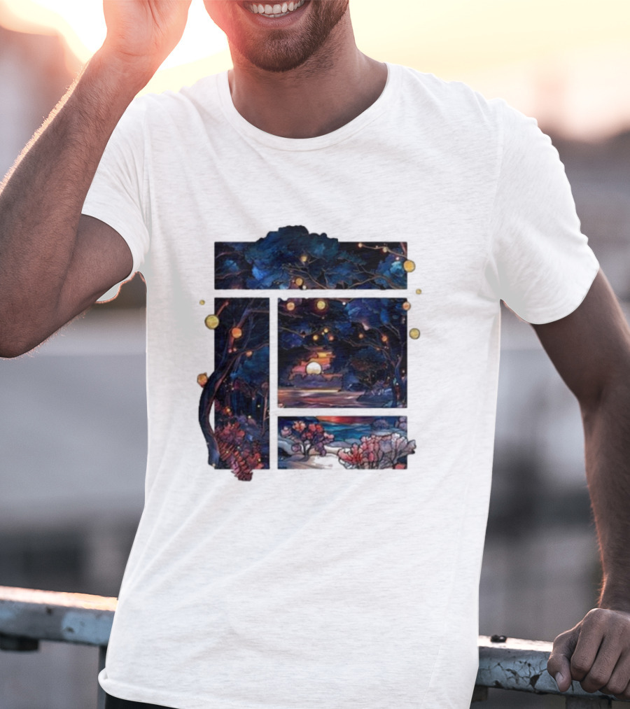 Zedd Automatic Yes Enchanted Forest Sunset Night Sky T-Shirt