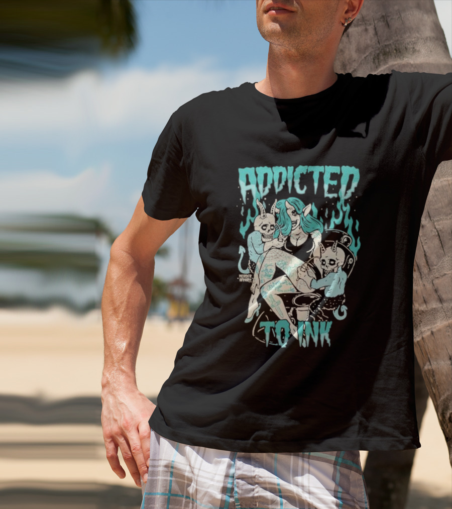 Addicted To Ink Murder Apparel Demon Tattoo Fantasy T-Shirt
