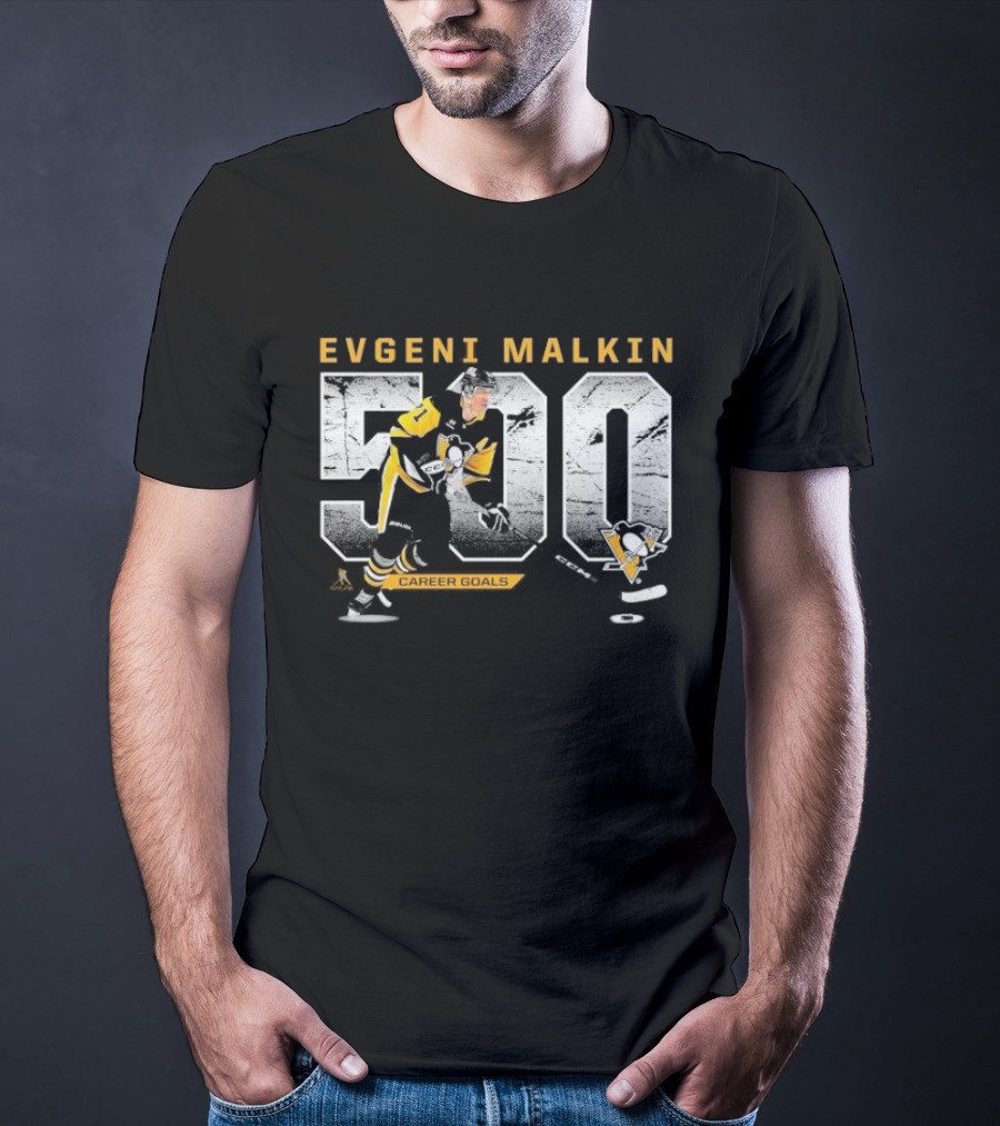 Evgeni Malkin 500 Career Goals Pittsburgh Penguins T-Shirt