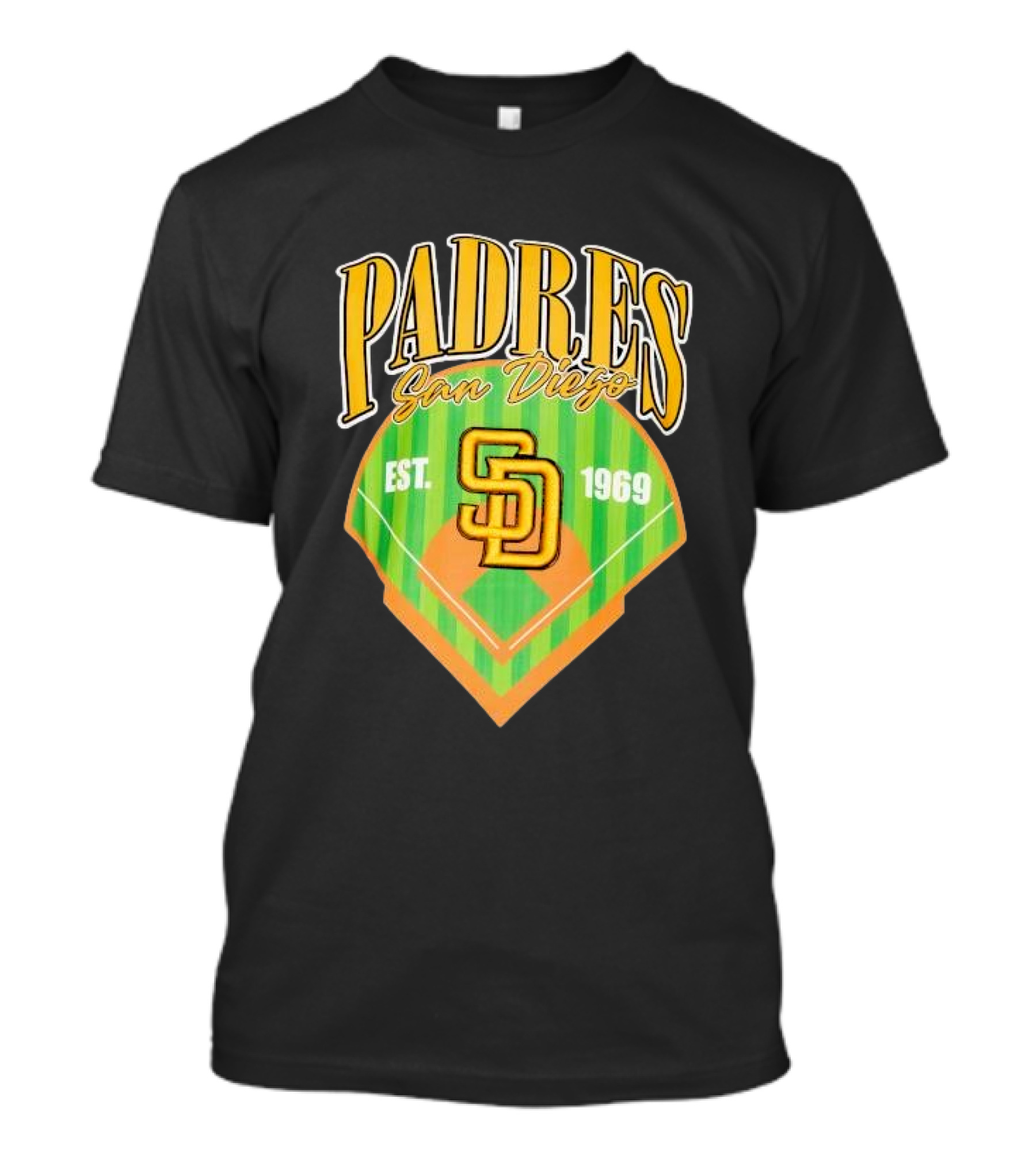 Padres San Diego Est 1969 Home Plate SD T-Shirt