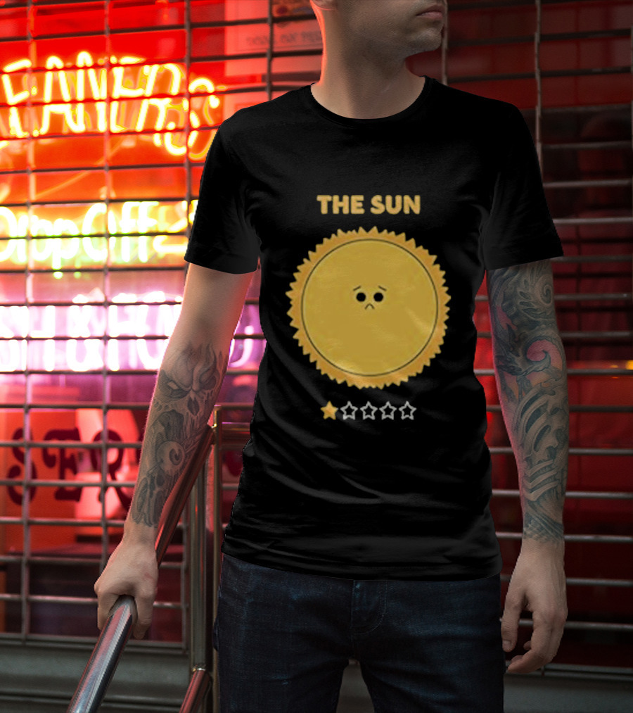 The Sun One Star Rating Sad Face T-Shirt