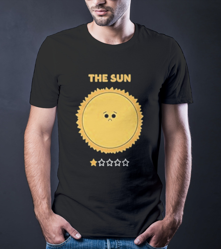 The Sun One Star Rating Sad Face T-Shirt