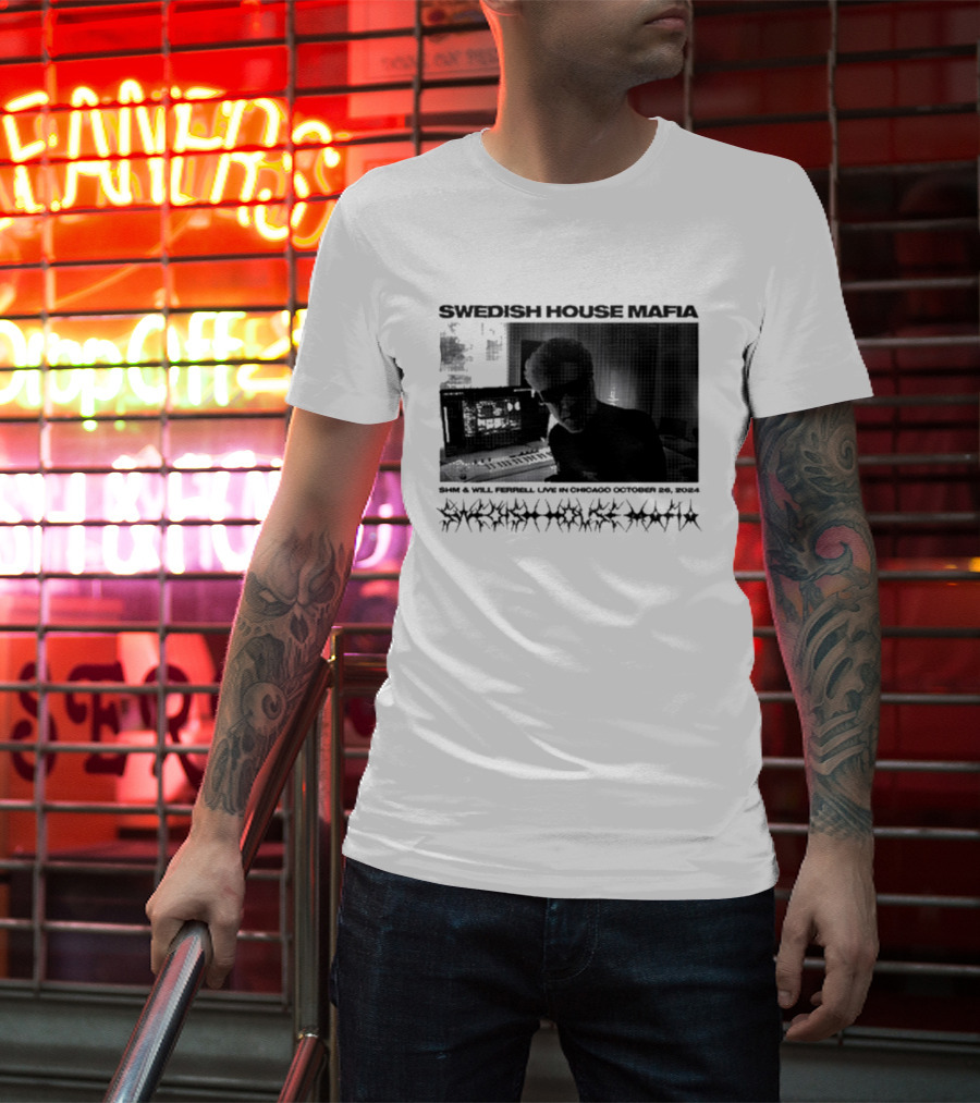 SWEDISH HOUSE MAFIA SHM And WILL FERRELL LIVE IN CHICAGO OCTOBER 26 T-Shirt