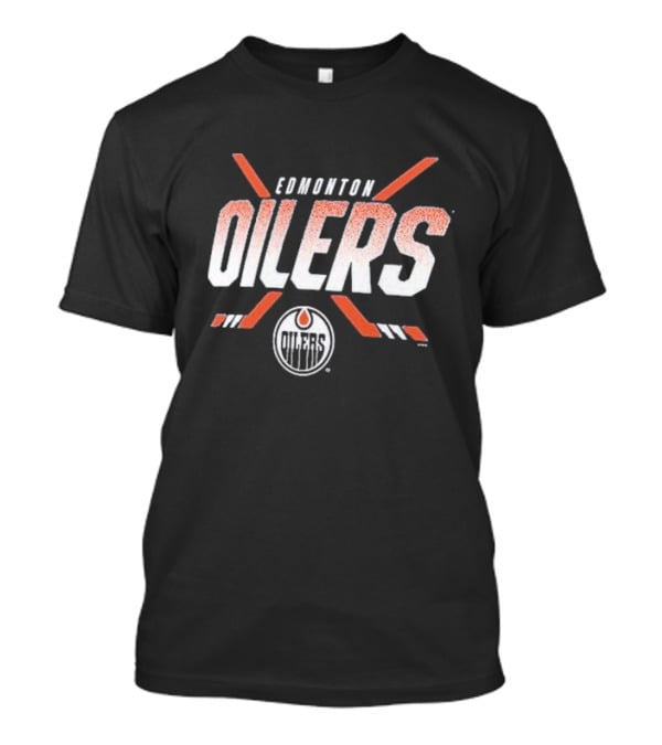 Edmonton Oilers Covert Logo Hockey Sticks NHL Team T-Shirt