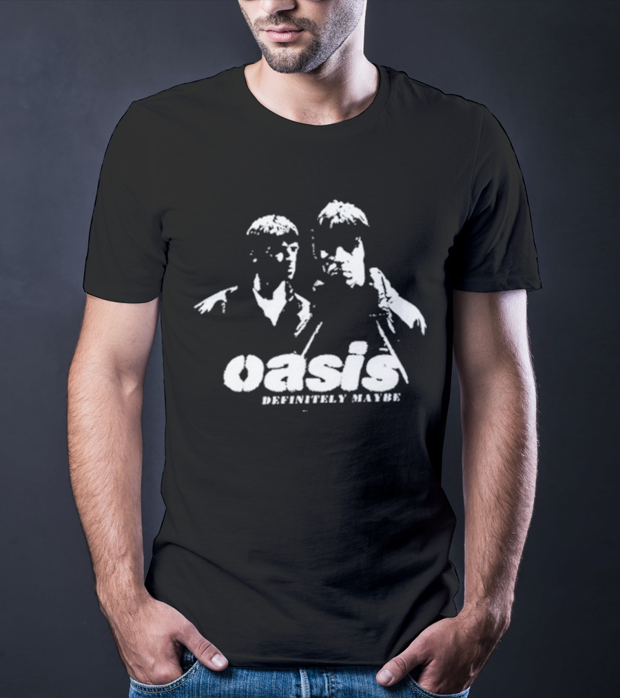 Oasis Definitely Maybe Photo Stencil T-Shirt