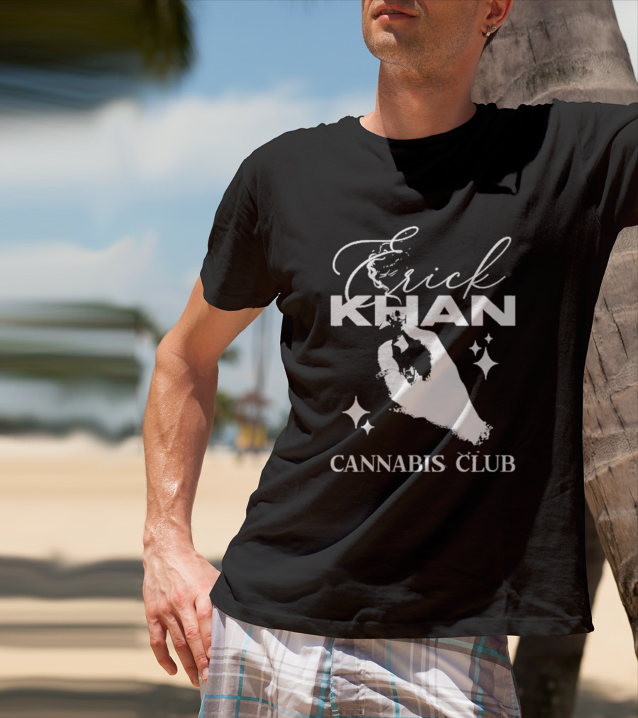 Erick Khan Cannabis Club Smoking Hand With Stars T-Shirt