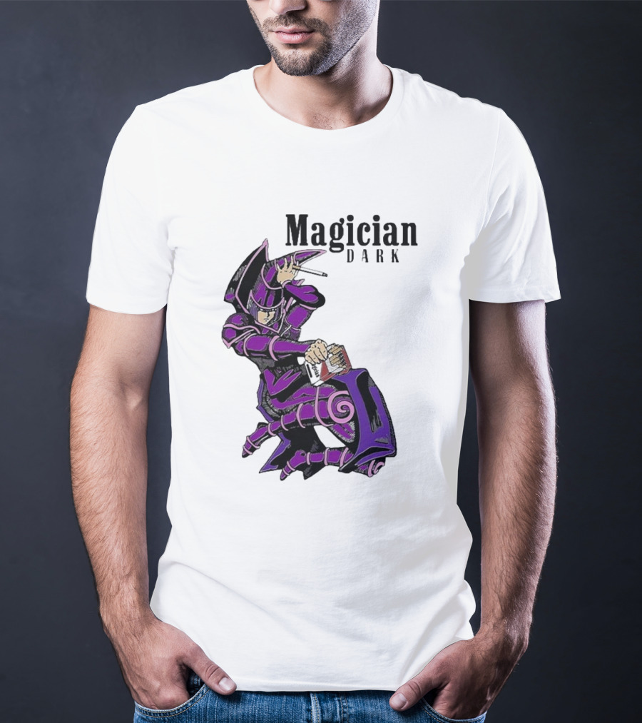 Magician Dark Smoking Mage Card Pose T-Shirt