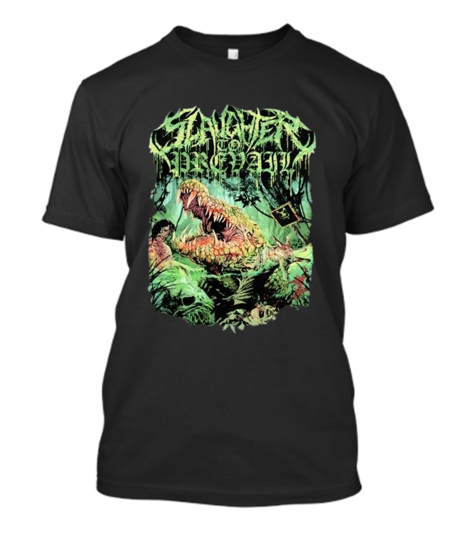 Slaughter To Prevail Alligator Graphic With Brutal Nature Scene T-Shirt