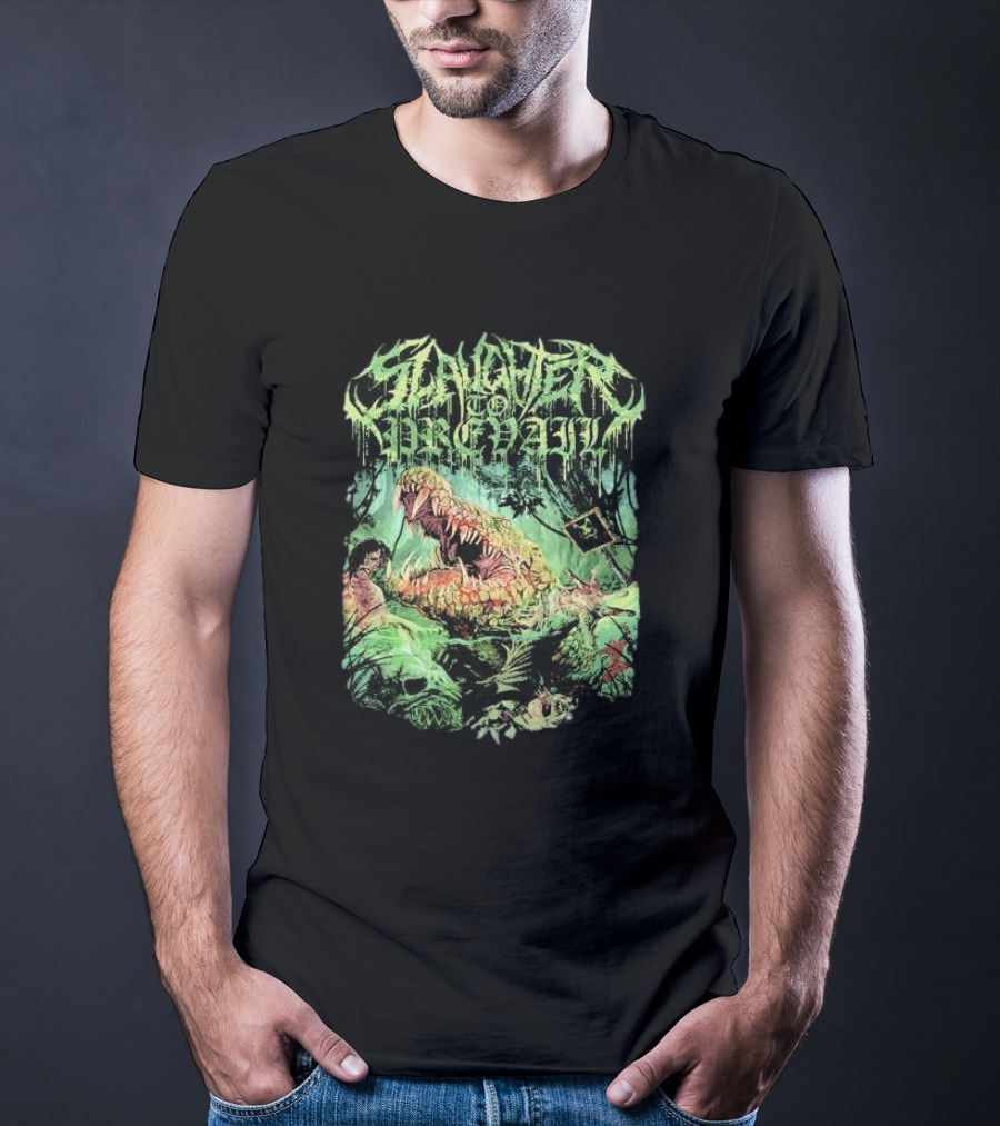 Slaughter To Prevail Alligator Graphic With Brutal Nature Scene T-Shirt