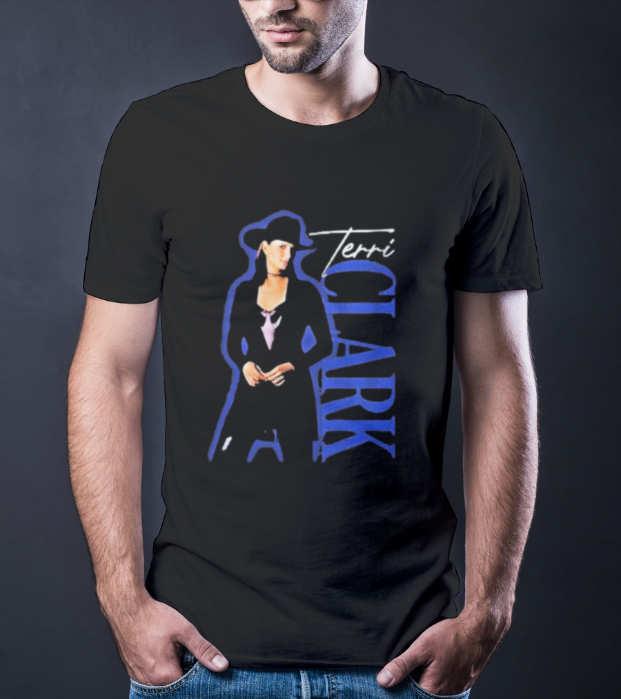 Terri Clark Fearless Vintage Black Hat And Blue Lettering T-Shirt